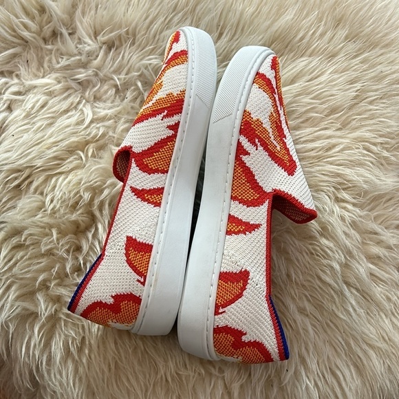 Rothy’s Sneakers fire blaze flame slip on shoes kids size 4 new without box - Picture 8 of 10